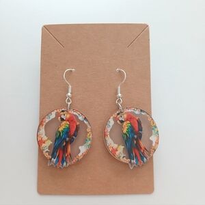Fashion Jewelry Red Blue Green Parrot Drop Earrings